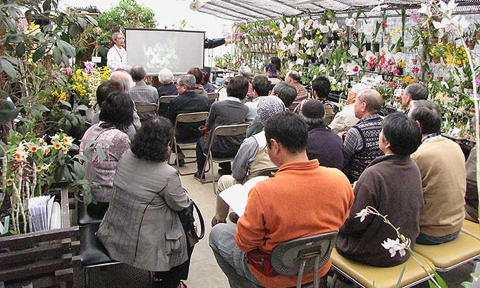 仙台洋ラン園にて、栽培講習会